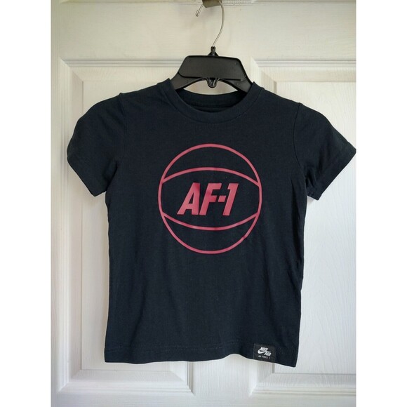 Nike Other - Nike Tee Air Force 1 T-shirt Boys 5-6 Years Medium Black Red Short Sleeve AF1